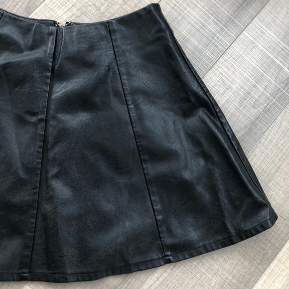 Faux Leather Skirt - Picture 4 of 5